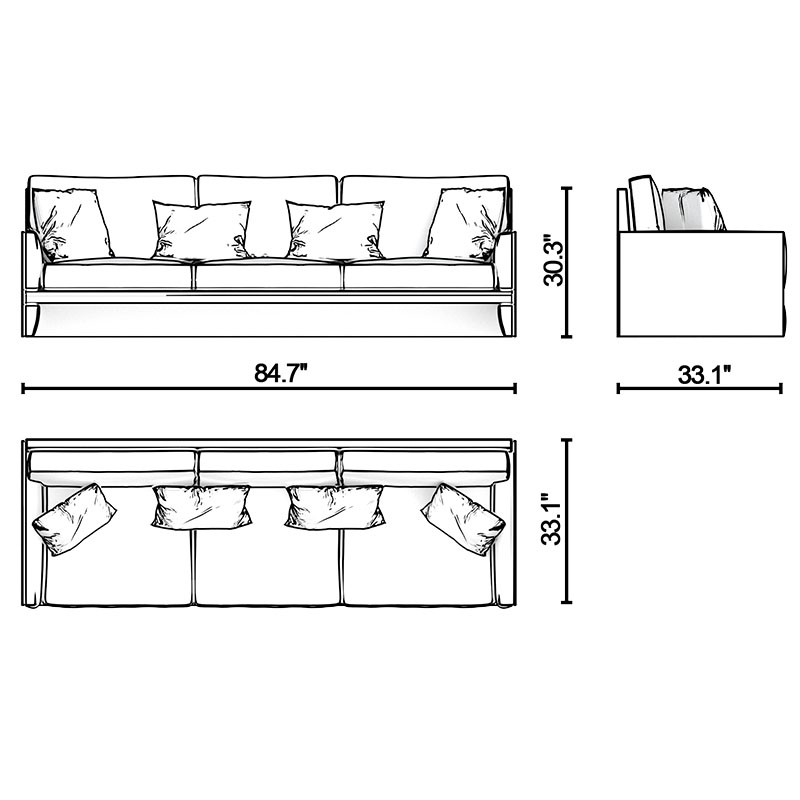 Famed Three Seater Sofa  - Lagu 