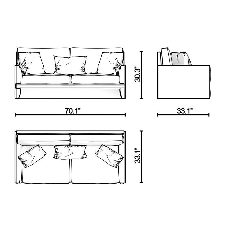 Famed Two Seater Sofa  - Lagu 