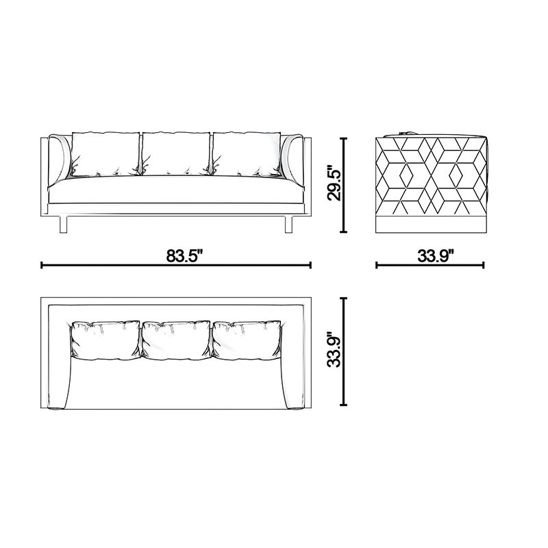Hidden Three Seater Sofa  - Lagu 