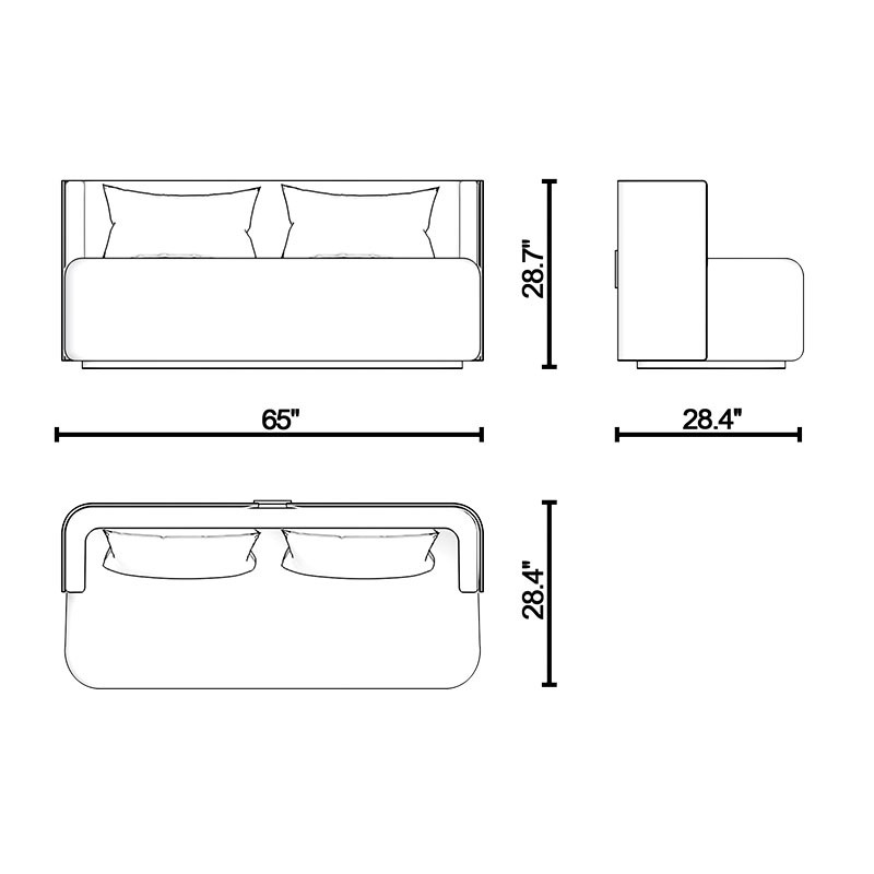 Papillonne Two Seater Sofa  - Lagu 
