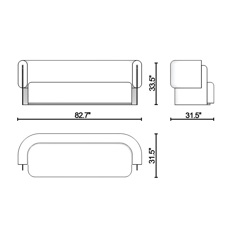 Baika Three Seater Sofa  - Lagu 