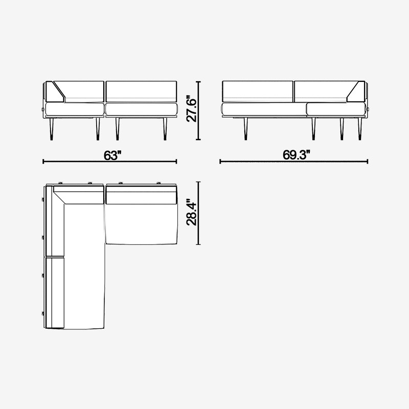 Tom Corner Sofa  - Lagu 