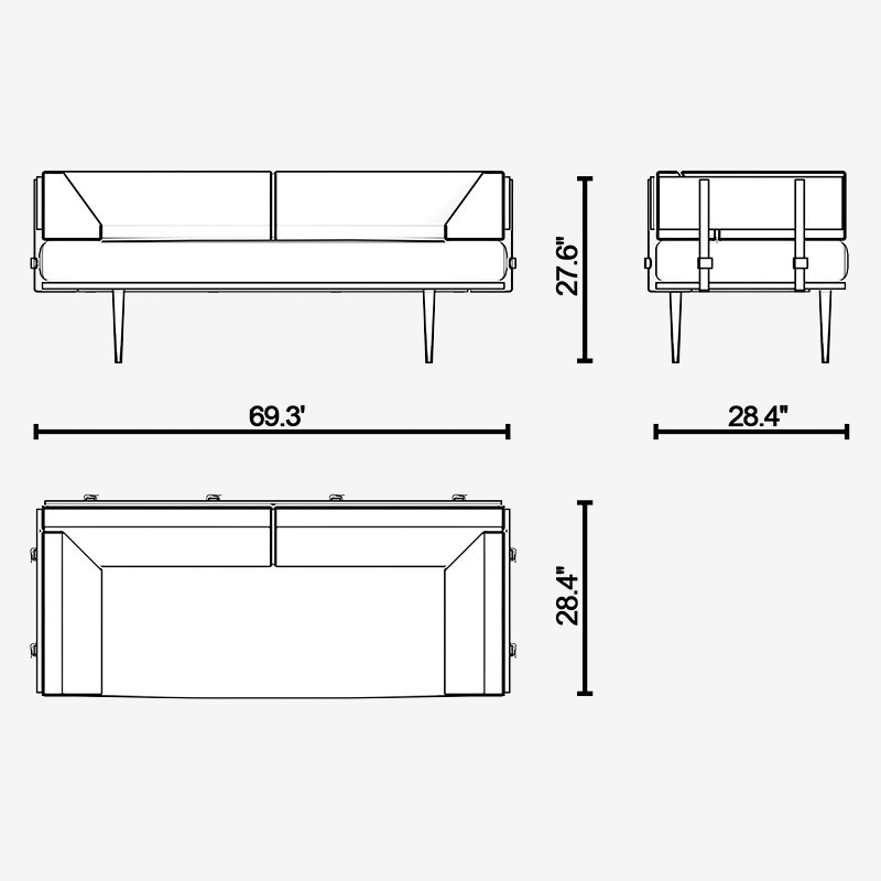 Tom Two Seater Sofa  - Lagu 