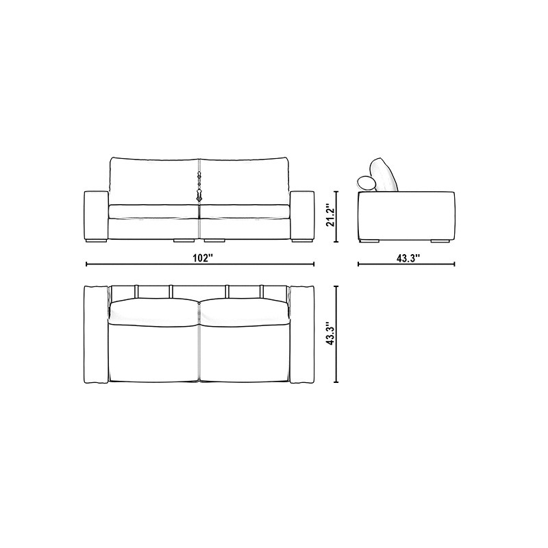 Arthur Velvet Two Seater Sofa  - Lagu 