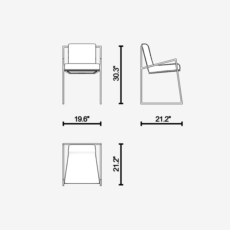 Famed Matt Chrome Chair  - Lagu 