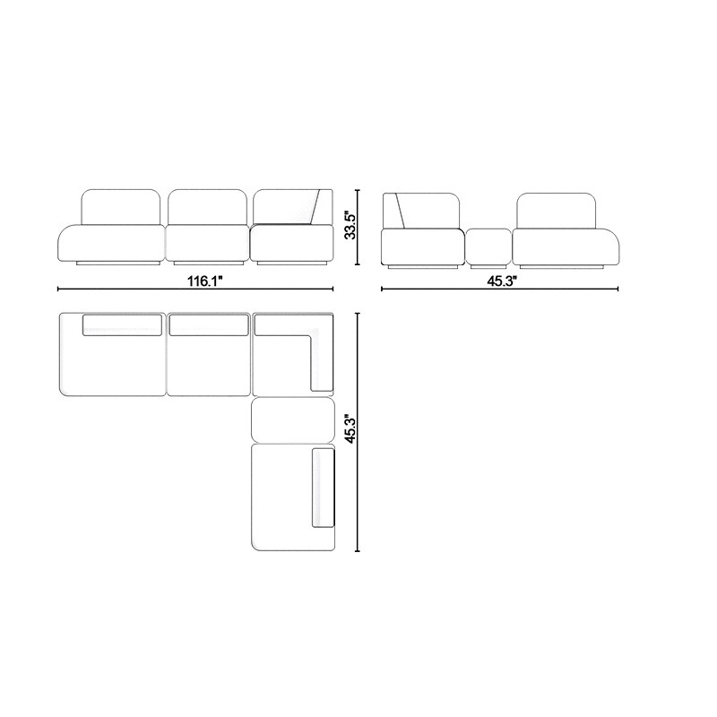Dottie Modular Corner Sofa  - Lagu 