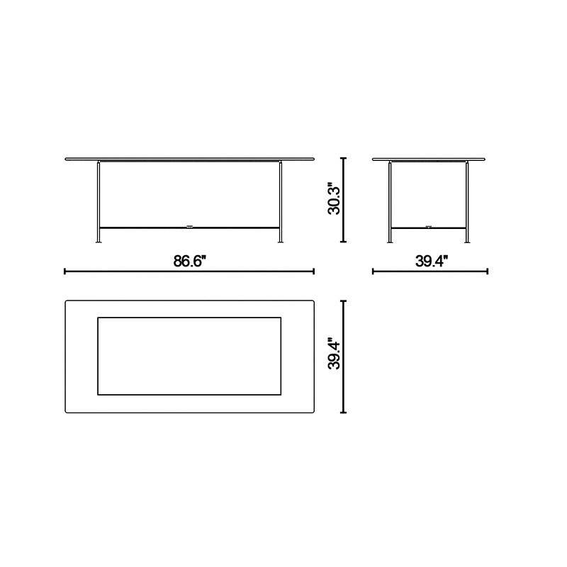 Frame American Oak Table  - Lagu 