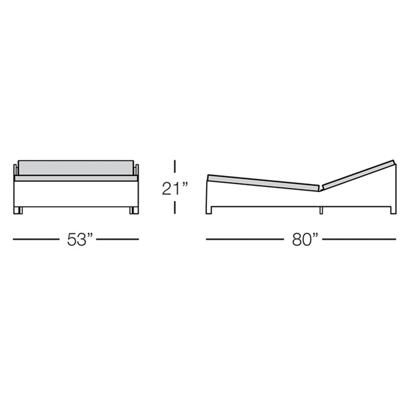 Daytona Double Chaise Lounge  - Cross Weave 