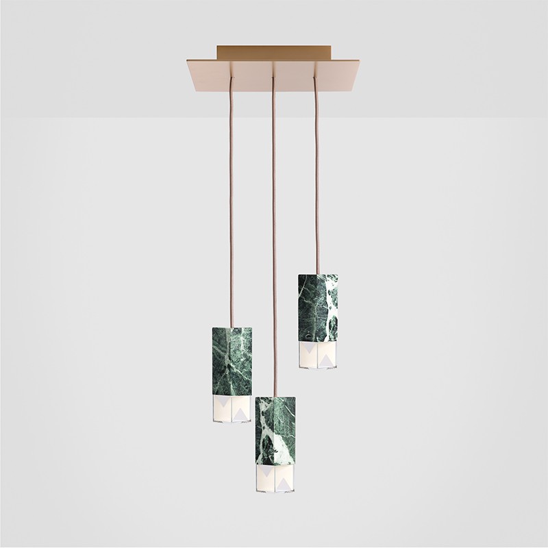 Lamp One Green Trio Chandelier  - Formaminima 