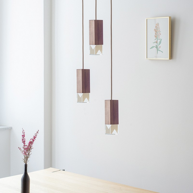 Lamp One Wood Trio Chandelier  - Formaminima 