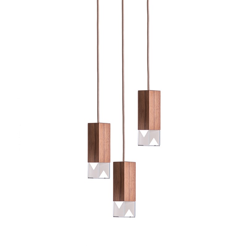 Lamp One Wood Trio Chandelier  - Formaminima 