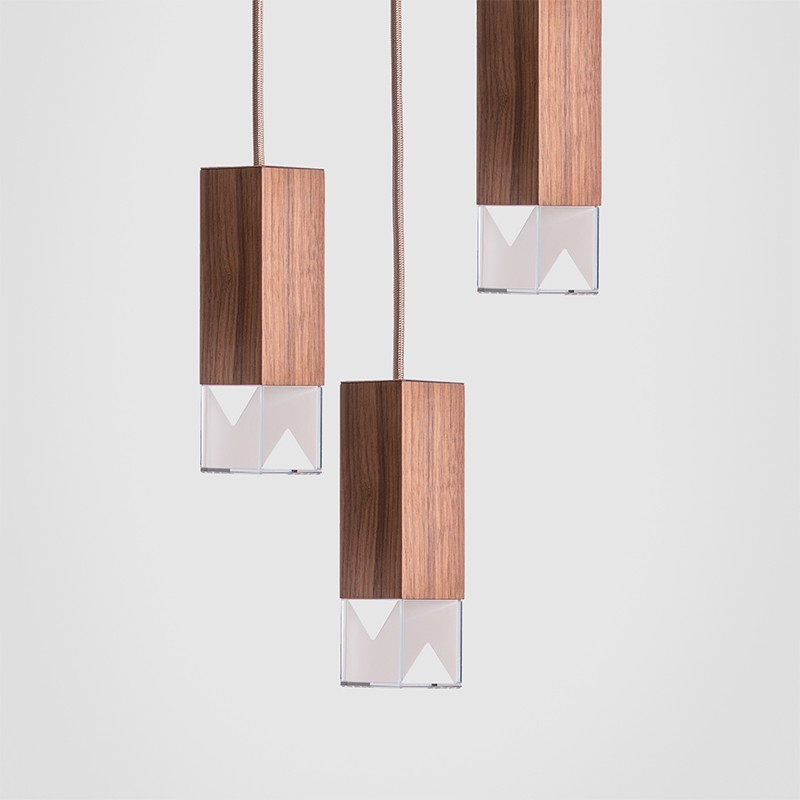 Lamp One Wood Trio Chandelier  - Formaminima 