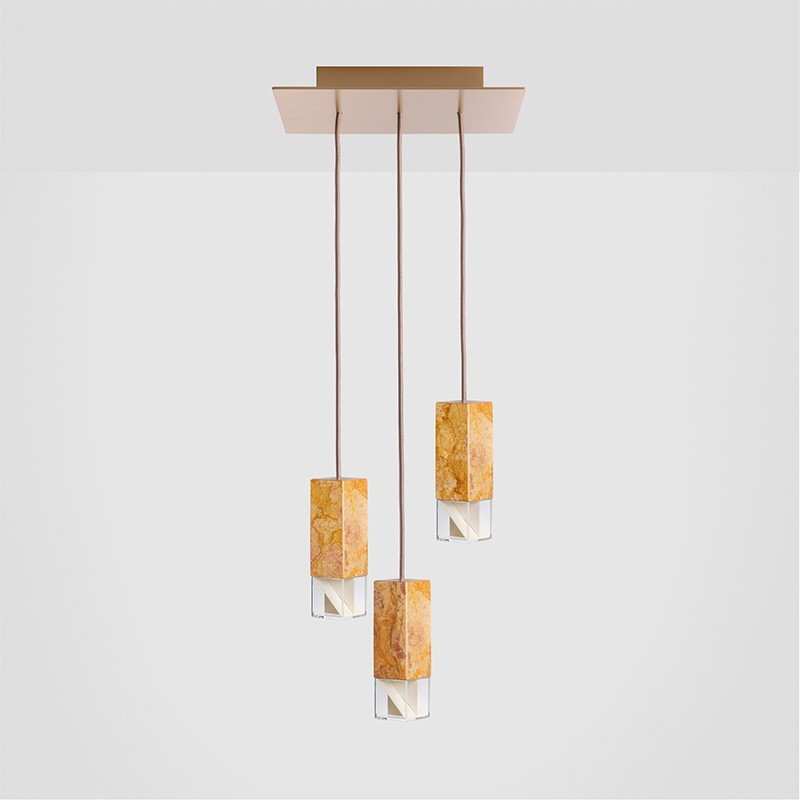 Lamp One Yellow Trio Chandelier  - Formaminima 
