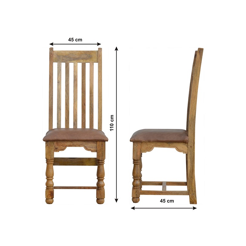 Granary Royale Chair with Leather Seat  - Artisan Furniture 