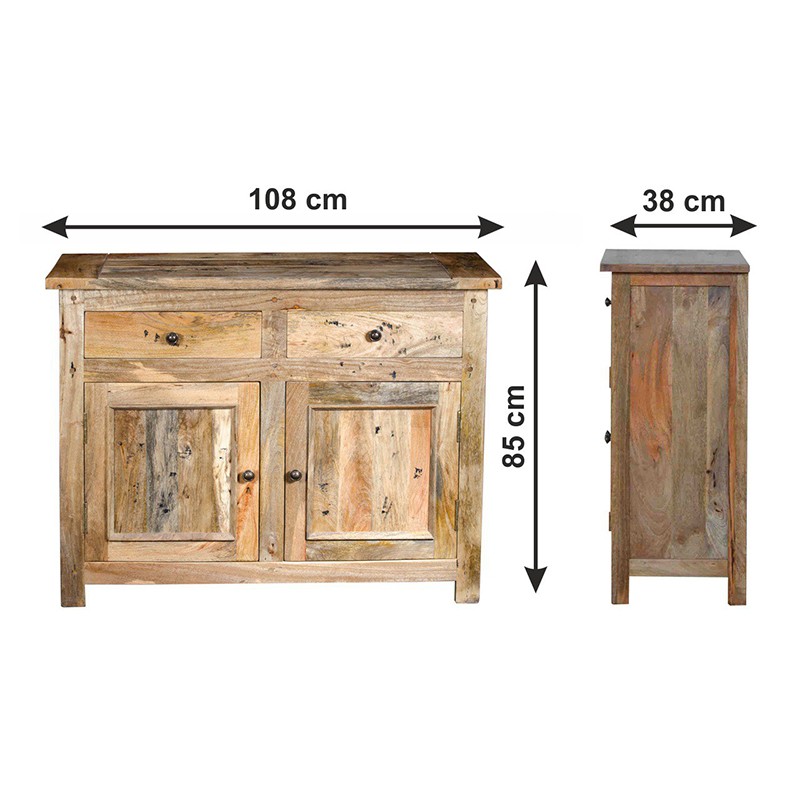 Granary Royale Small Sideboard with 2 Drawers  - Artisan Furniture 