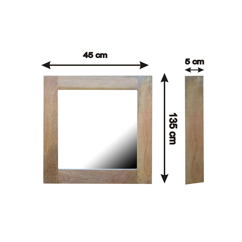 Square Wooden Frame with Mirror  - Artisan Furniture 