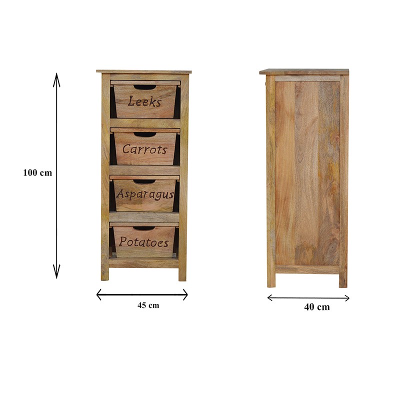 Carved Kitchen Cabinet  - Artisan Furniture 