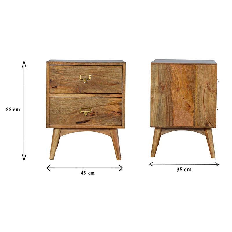 Brass Metal Slot Bedside  - Artisan Furniture 