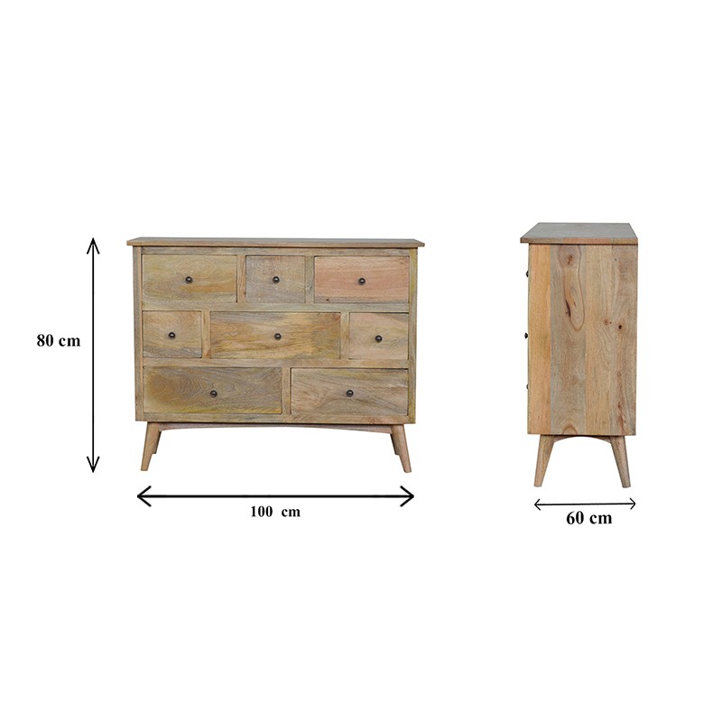 Nordic Style Chest with 8 Drawers  - Artisan Furniture 