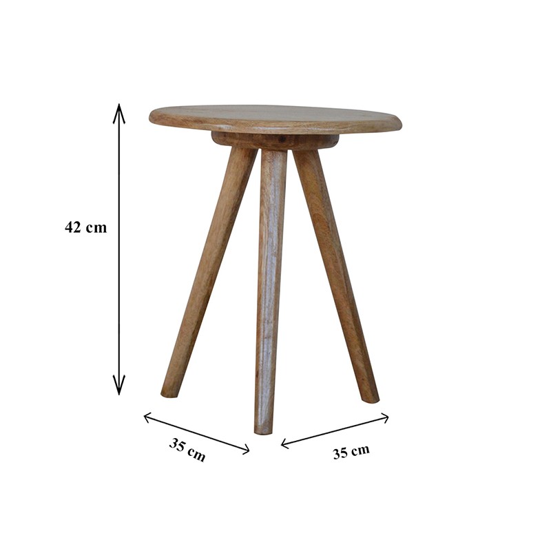 Lulu Round Tripod Stool  - Artisan Furniture 