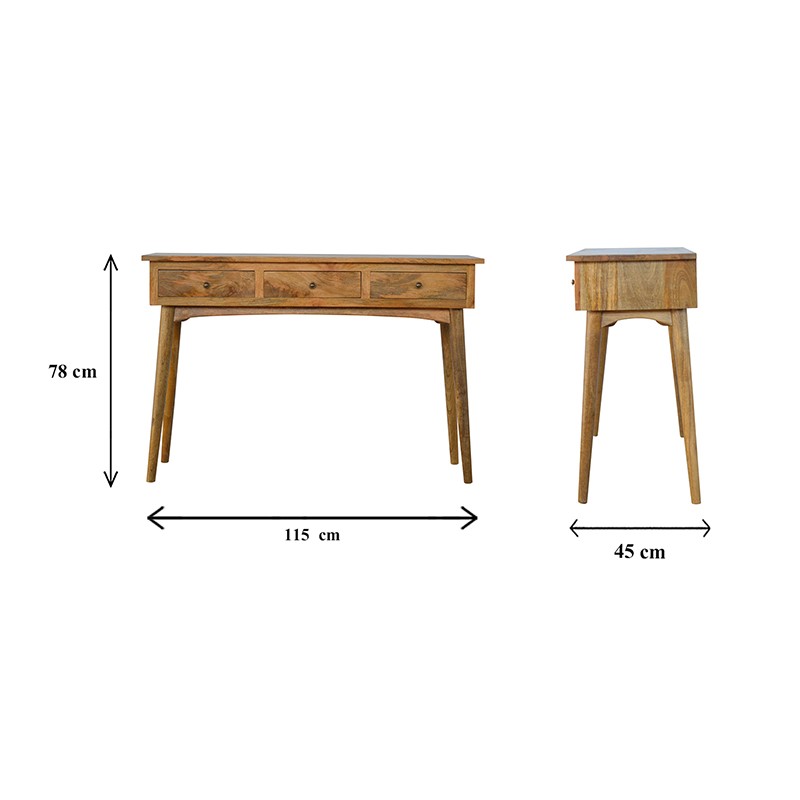 Nordic Style Console Table with 3 Drawers  - Artisan Furniture 