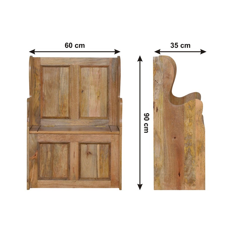 Small Monks Storage Bench  - Artisan Furniture 
