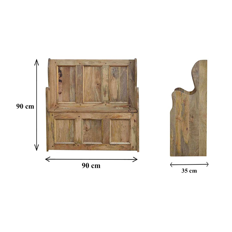 Large Monks Storage Bench  - Artisan Furniture 