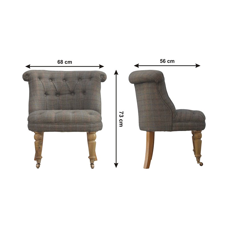 Small Multi Tweed Accent Chair  - Artisan Furniture 