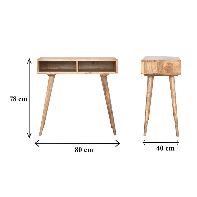 Nordic Style Open Shelf Writing Desk  - Artisan Furniture 