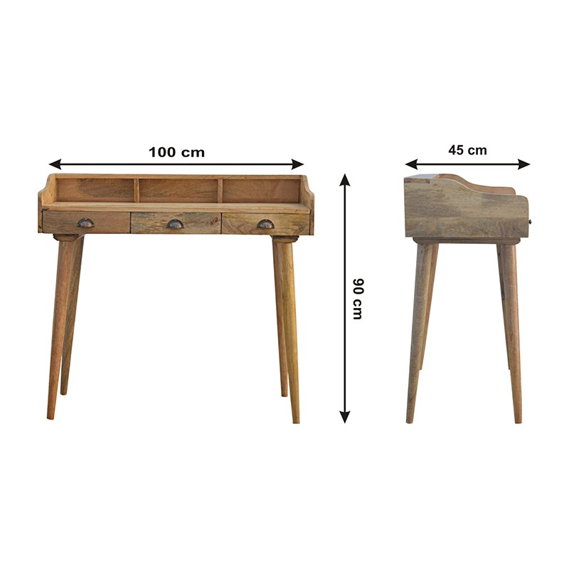 Nordic Style Gallery Back Writing Desk  - Artisan Furniture 