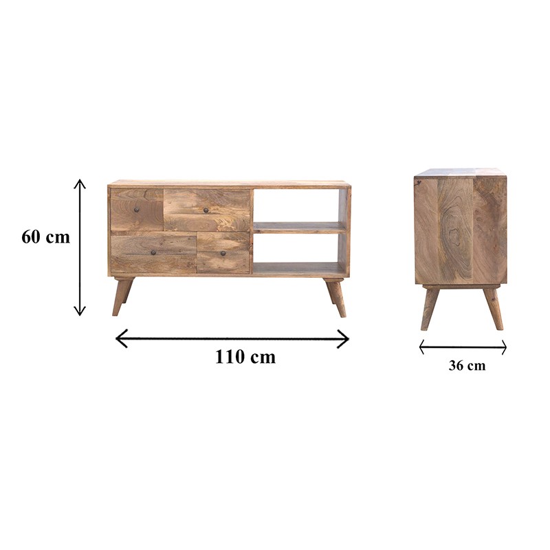 Nordic Style Multi Drawer Media Unit  - Artisan Furniture 