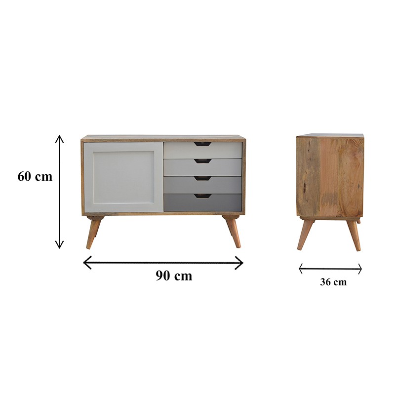 Grey Gradient Sliding Sideboard  - Artisan Furniture 
