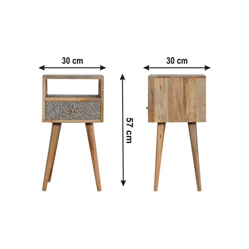 Mini Cement Chip Drawer Bedside  - Artisan Furniture 