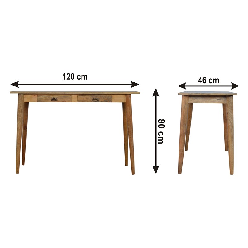 Nordic Style Writing Desk with 2 Drawers  - Artisan Furniture 