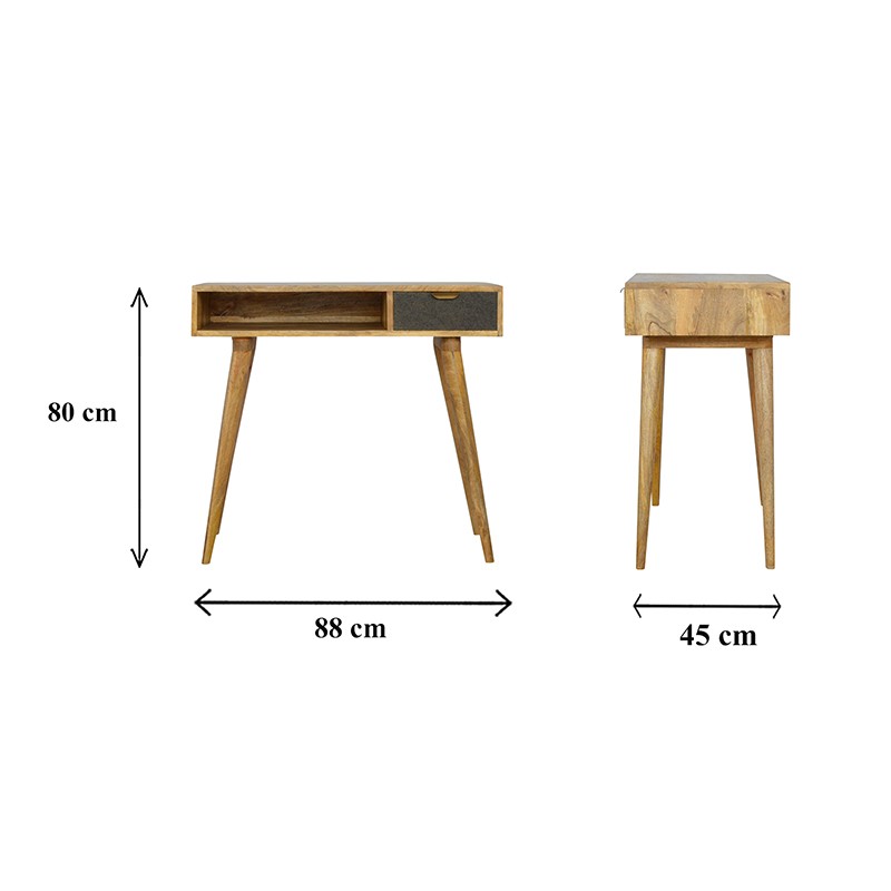 Grey Tweed Writing Desk  - Artisan Furniture 