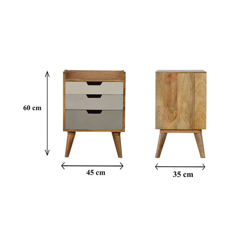 Grey and White Gradient Bedside  - Artisan Furniture 
