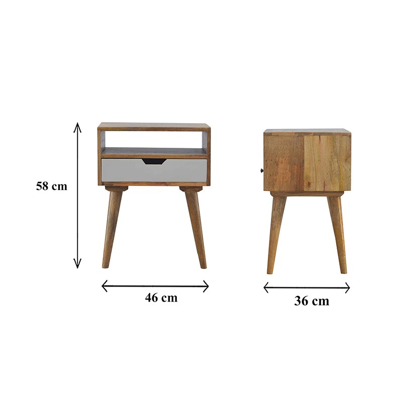 White Painted Drawer Bedside Table  - Artisan Furniture 