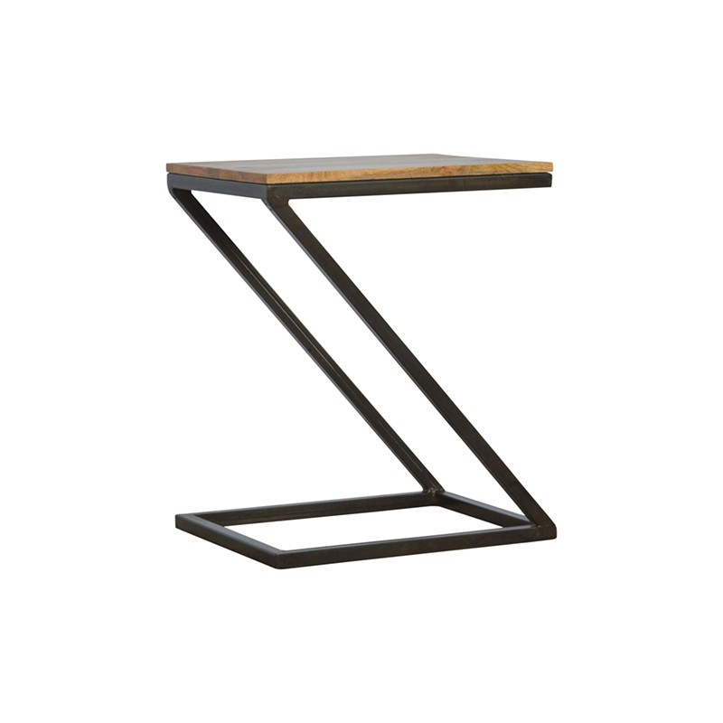 Side Table with Iron Base  - Artisan Furniture 