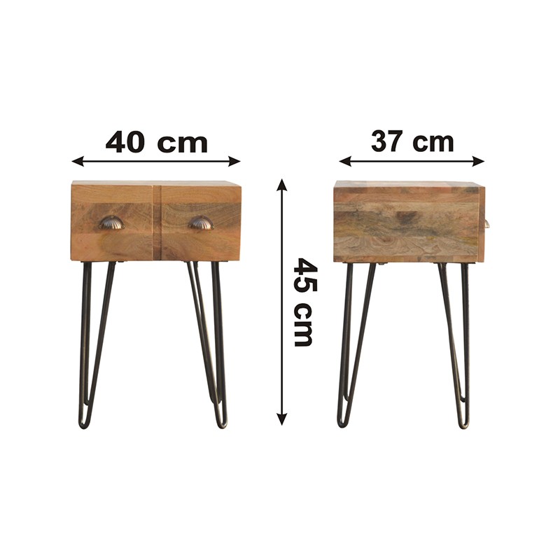 Iron Base Bedside  - Artisan Furniture 
