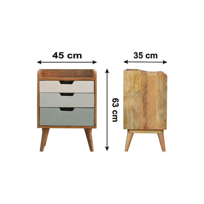 Green and White Gradient Bedside  - Artisan Furniture 