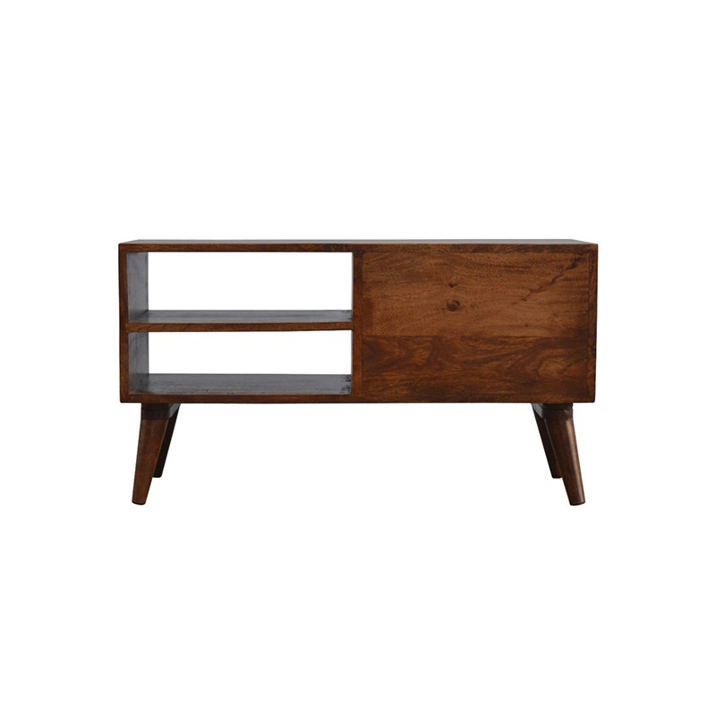 Geometric Brass Inlay Media Unit  - Artisan Furniture 