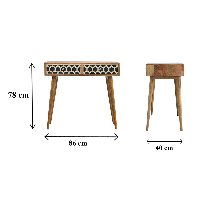 Bone Inlay Console Table  - Artisan Furniture 