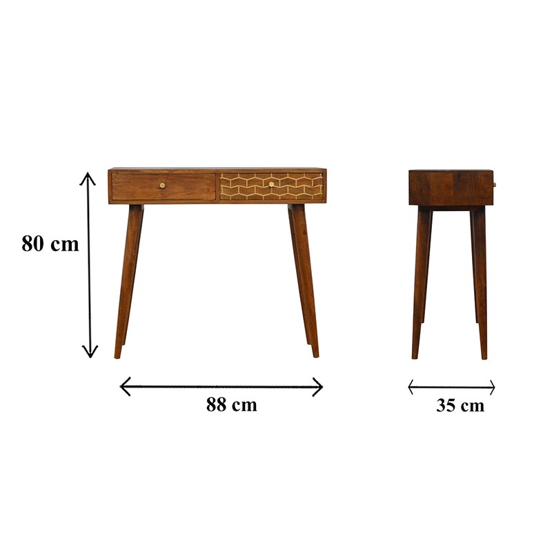 Gold Art Pattern Console Table  - Artisan Furniture 