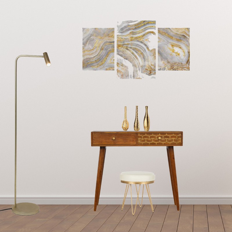 Gold Art Pattern Console Table Artisan Furniture