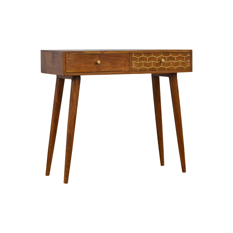 Gold Art Pattern Console Table  - Artisan Furniture 
