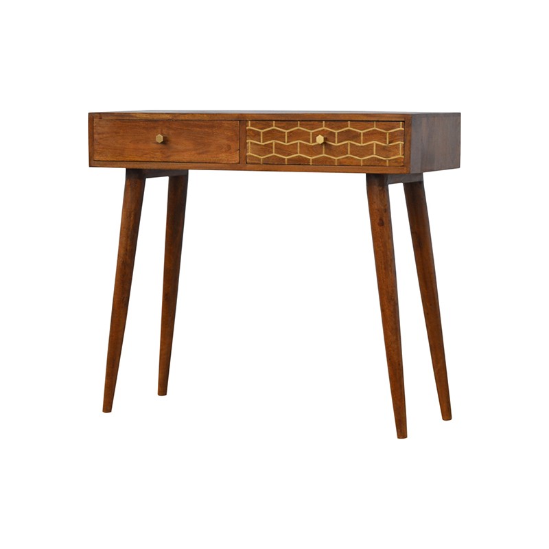 Gold Art Pattern Console Table  - Artisan Furniture 