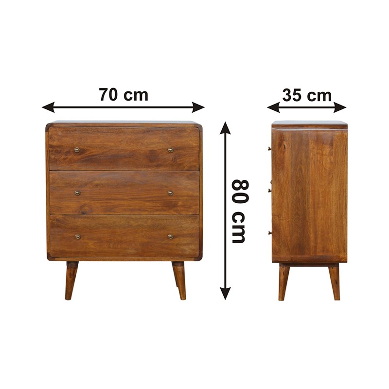 Curved Chestnut Chest  - Artisan Furniture 