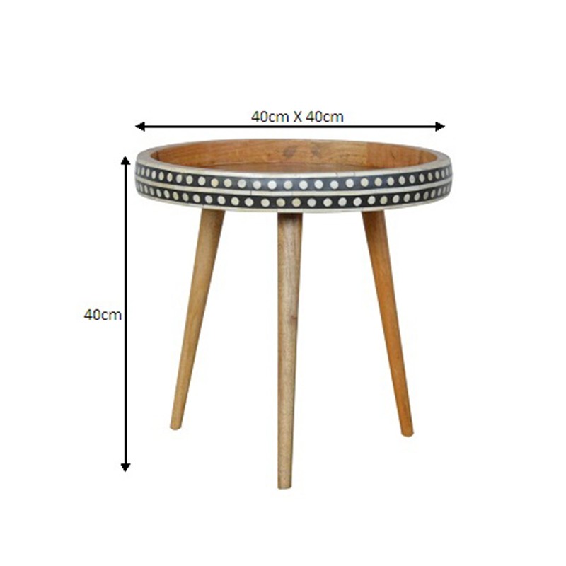 Small Patterned Nordic Style End Table  - Artisan Furniture 