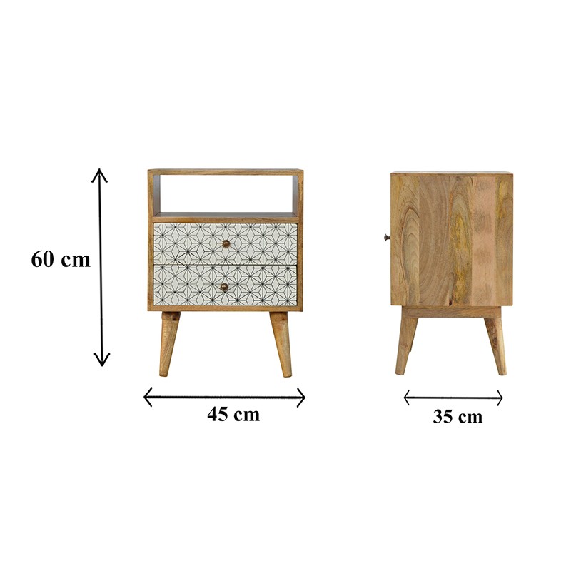Prima Bedside with Open Slot  - Artisan Furniture 