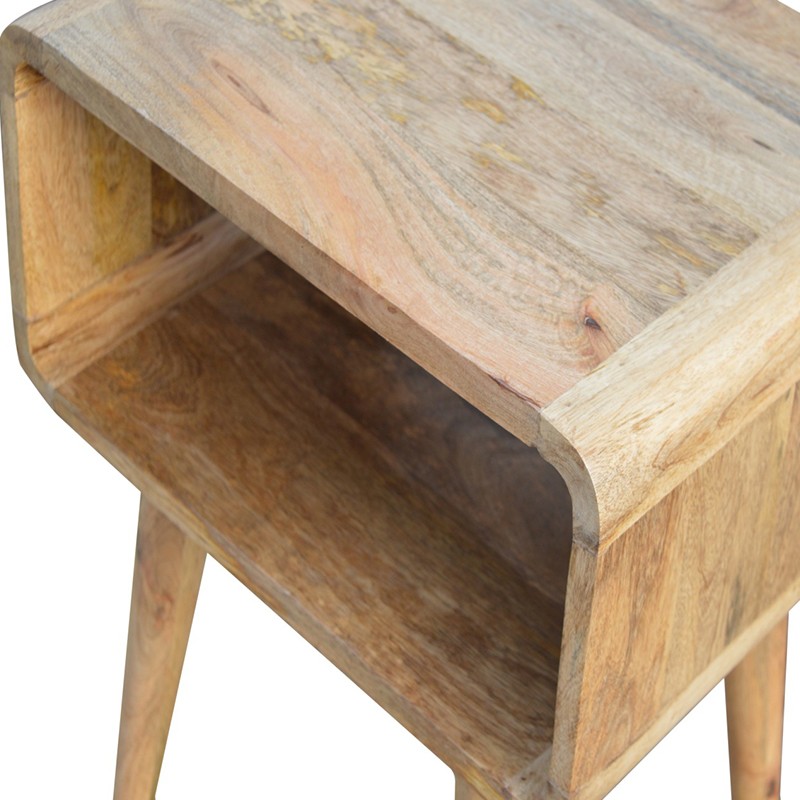 Curved Open Bedside  - Artisan Furniture 